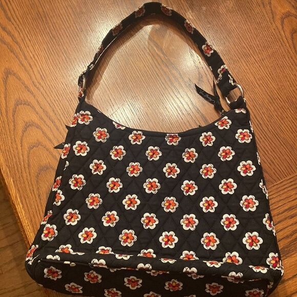 Vera Bradley bag like new black, red cream tan colors - Picture 8 of 12
